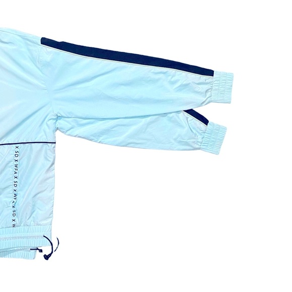White Fox Skylar Windbreaker Sky Blue Womens XS Hooded Lightweight 1/4 Zip - Picture 7 of 7